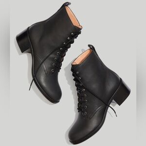 Madewell - Patti Lace-Up Boot - Black NEW {7}